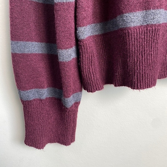 Calvin Klein Jeans Women's Burgundy Striped Turtleneck Sweater Size‎ X-Large - Picture 3 of 13